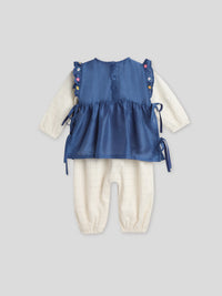 Petunia Festive Girls Romper With Apron