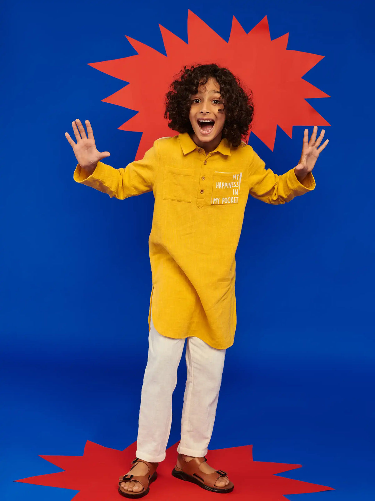 Happiness In Pocket Kurta Set