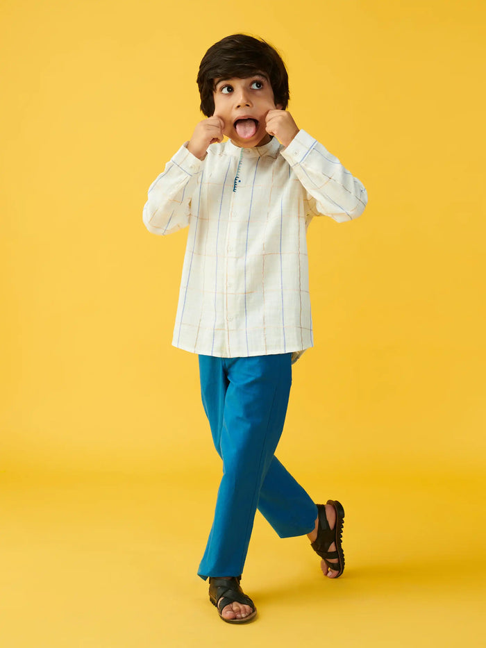 Indigo Short Kurta & Pants Set