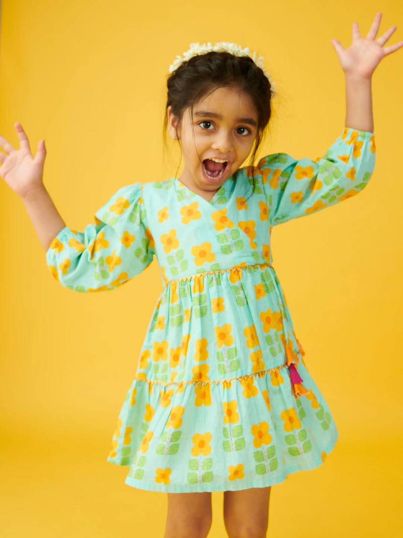 Gulbahaar Tiered Wrap Dress