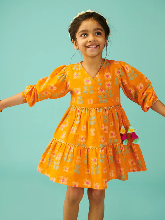 Gulbahaar Tiered Wrap Dress