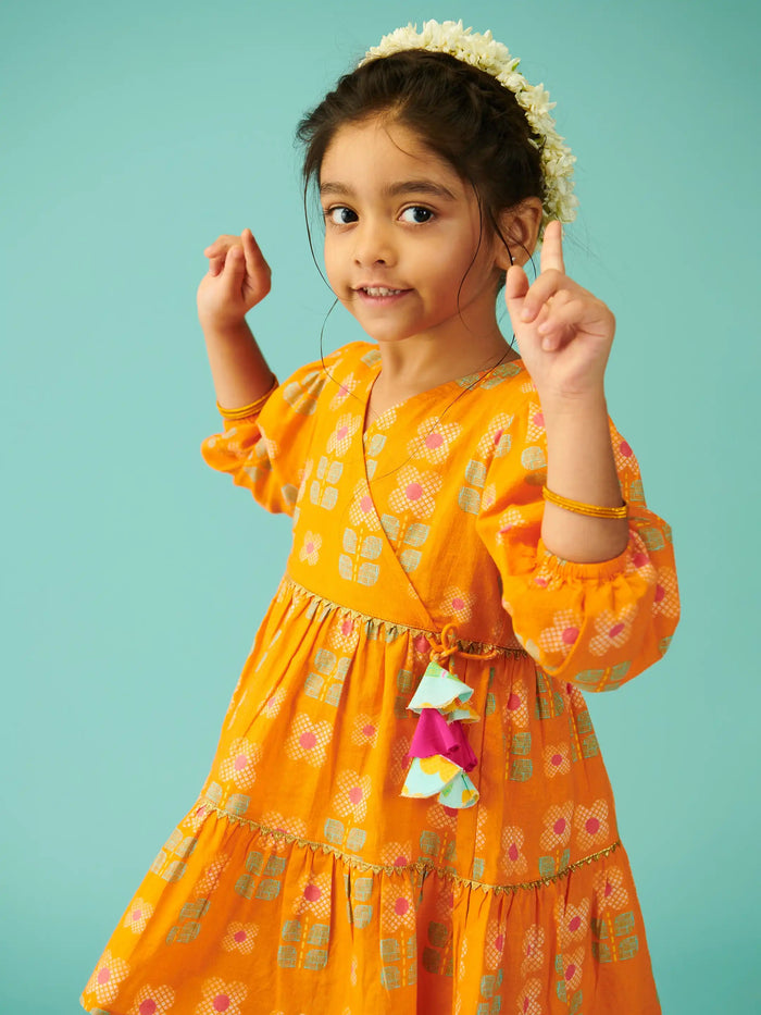 Gulbahaar Tiered Wrap Dress