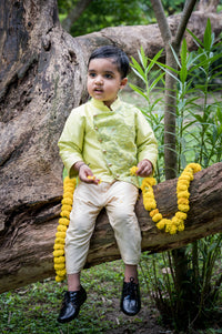 Green Phool Bandhgala And Pant Set