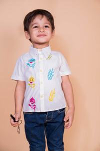 Baby Shark Embroidered Shirt