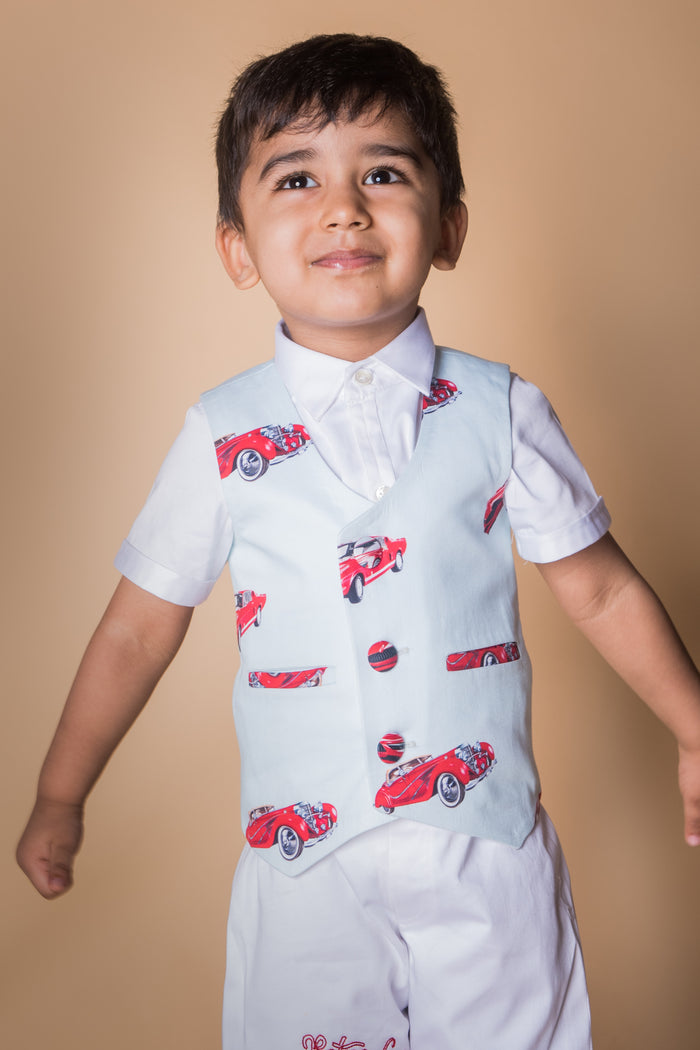 Fun On The Wheels Car Print Two Piece Set
