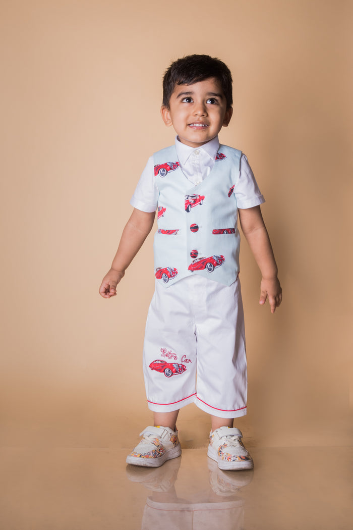 Fun On The Wheels Car Print Two Piece Set
