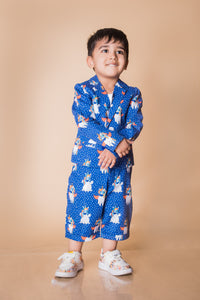 Partywear Two Piece Suit Set Unicorn Print