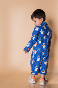 Partywear Two Piece Suit Set Unicorn Print
