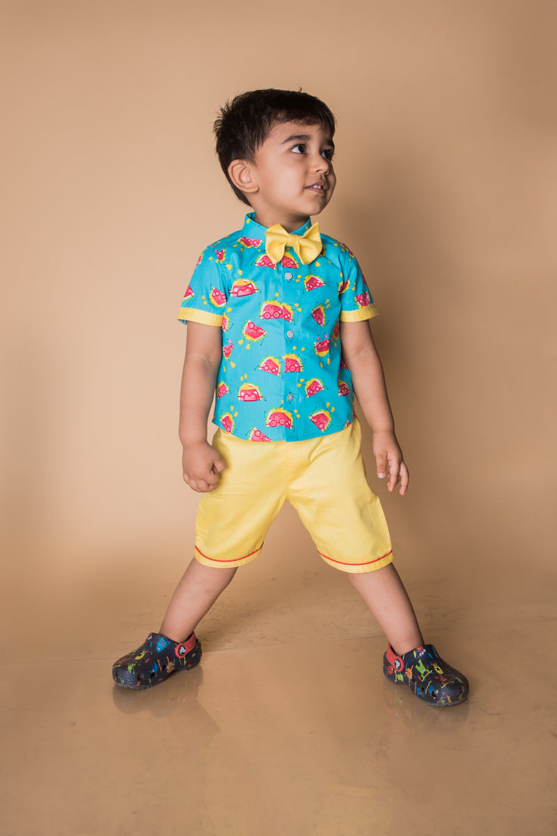 Sweet Summer Watermelon Print Shirt And Pant Set
