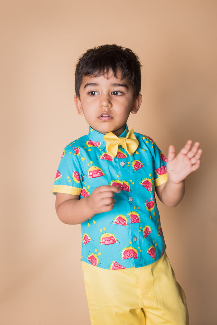 Sweet Summer Watermelon Print Shirt And Pant Set