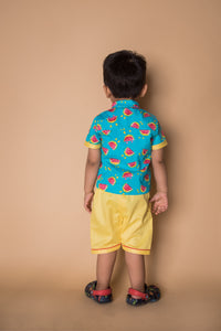 Sweet Summer Watermelon Print Shirt And Pant Set
