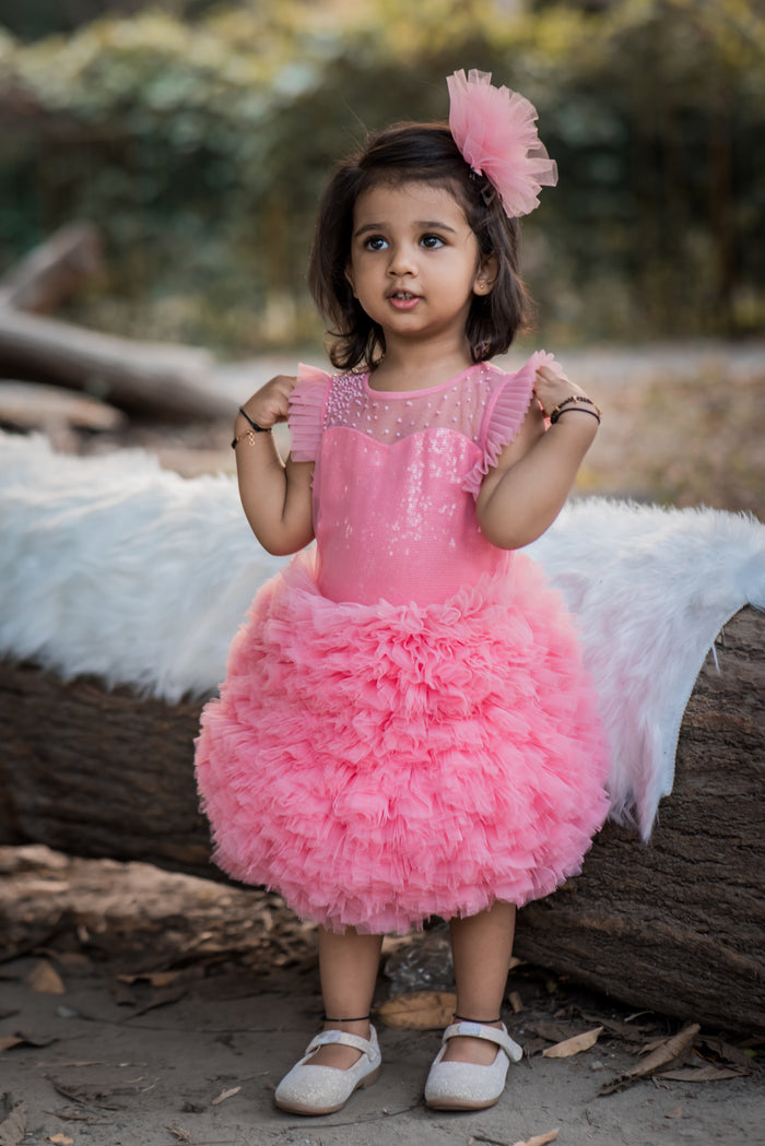 Pinky Frilly Dress