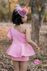 Party Ready Pink One Shoulder Bodycon Dress