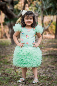 Candy Floss Mint Frilly Dress