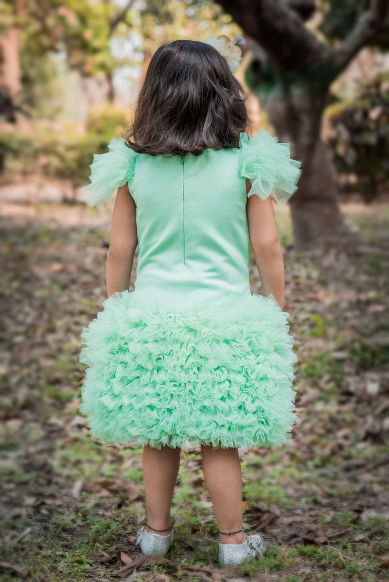 Candy Floss Mint Frilly Dress