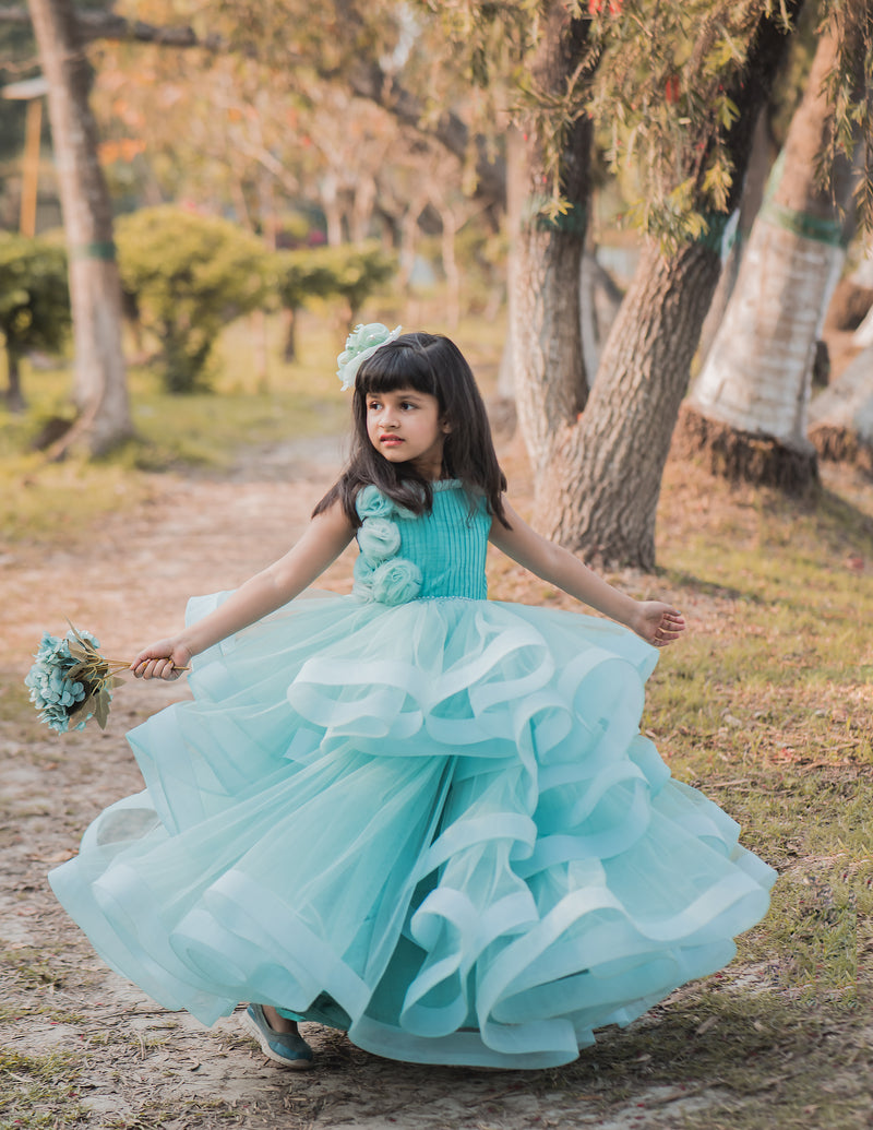 Cinderella In The Town Layered Ruffled Gown