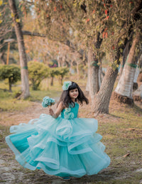 Cinderella In The Town Layered Ruffled Gown