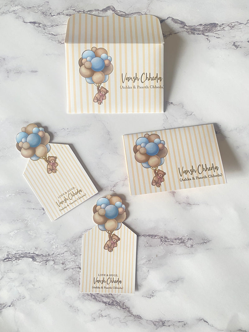 Teddy Balloon Set (Blue)
