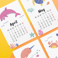 Underwater Fantasy Desk Calendar 2024