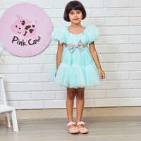 Pretty Aqua Blue Party Wear Dress