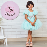 Pretty Aqua Blue Party Wear Dress