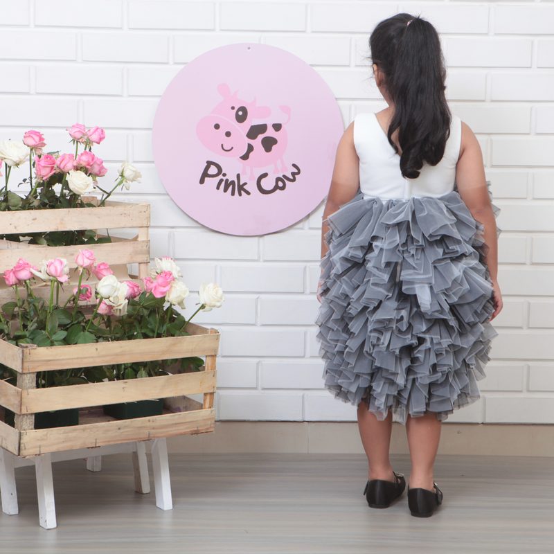 Black And White Ruffled Dress