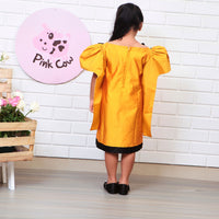 Mustard Yellow Bowie Dress With Stylish Sleeves