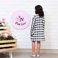 Black Chequered Top Skirt Sets