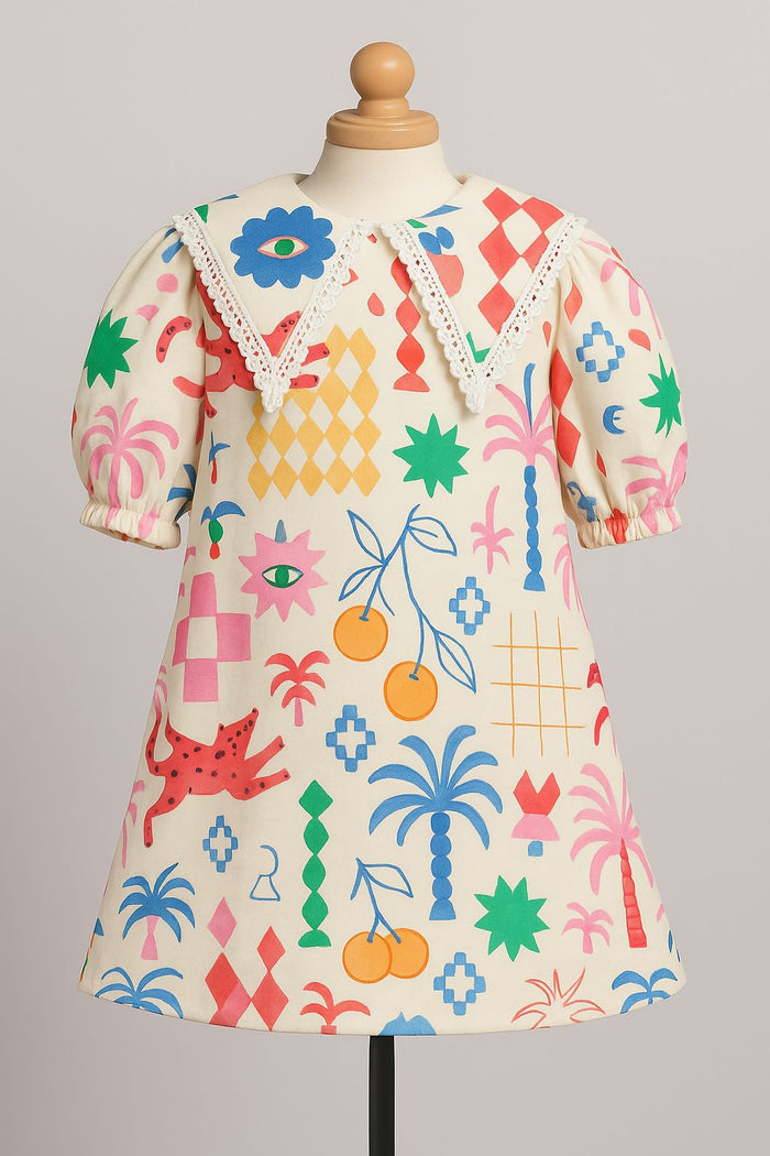 Graphic Printed Aline Dress
