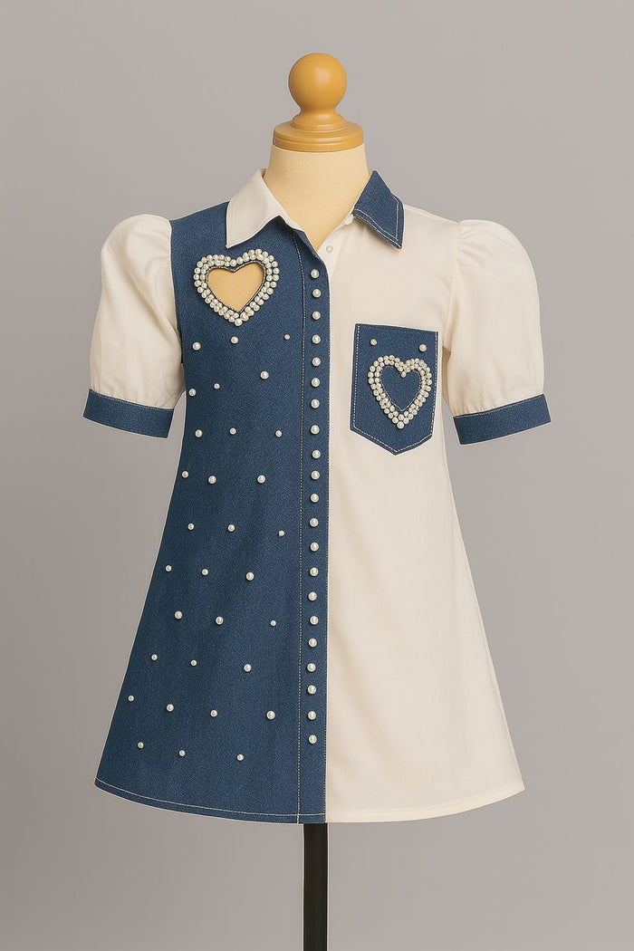 Heart Denim & Giza Dress