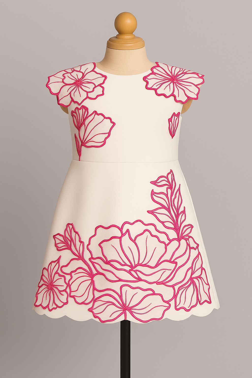 Floral Grace Embroidered Dress