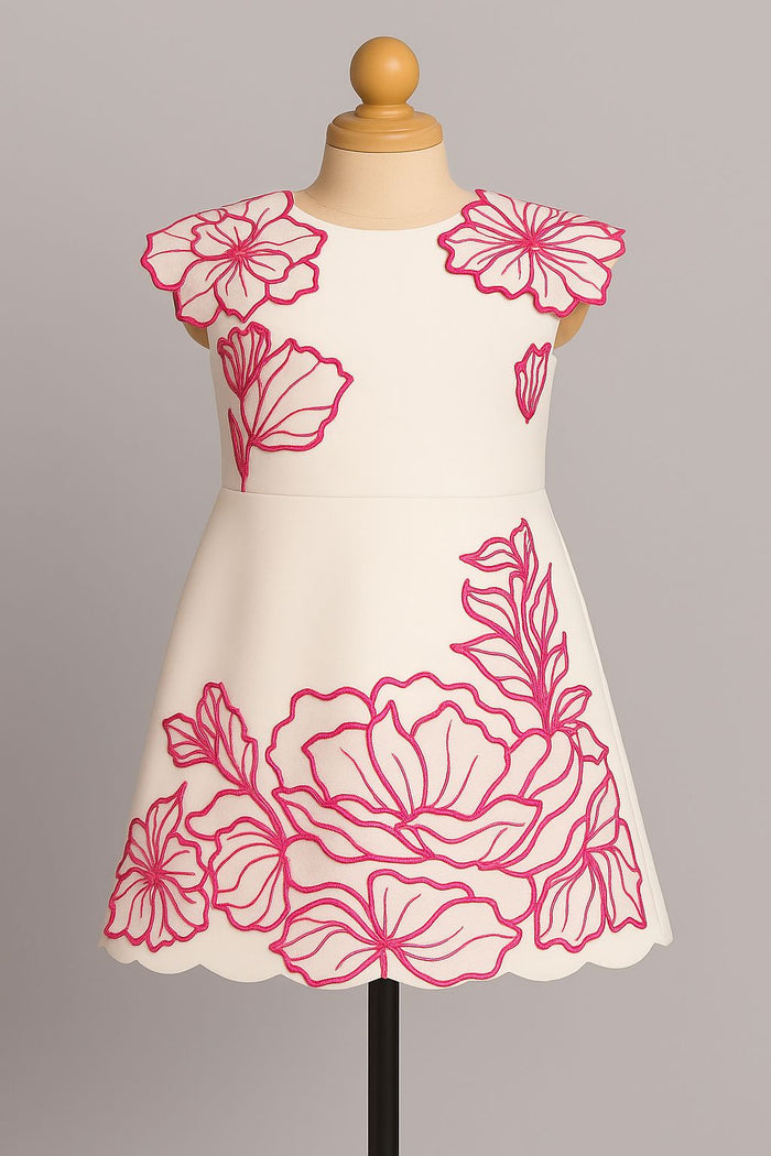 Floral Grace Embroidered Dress