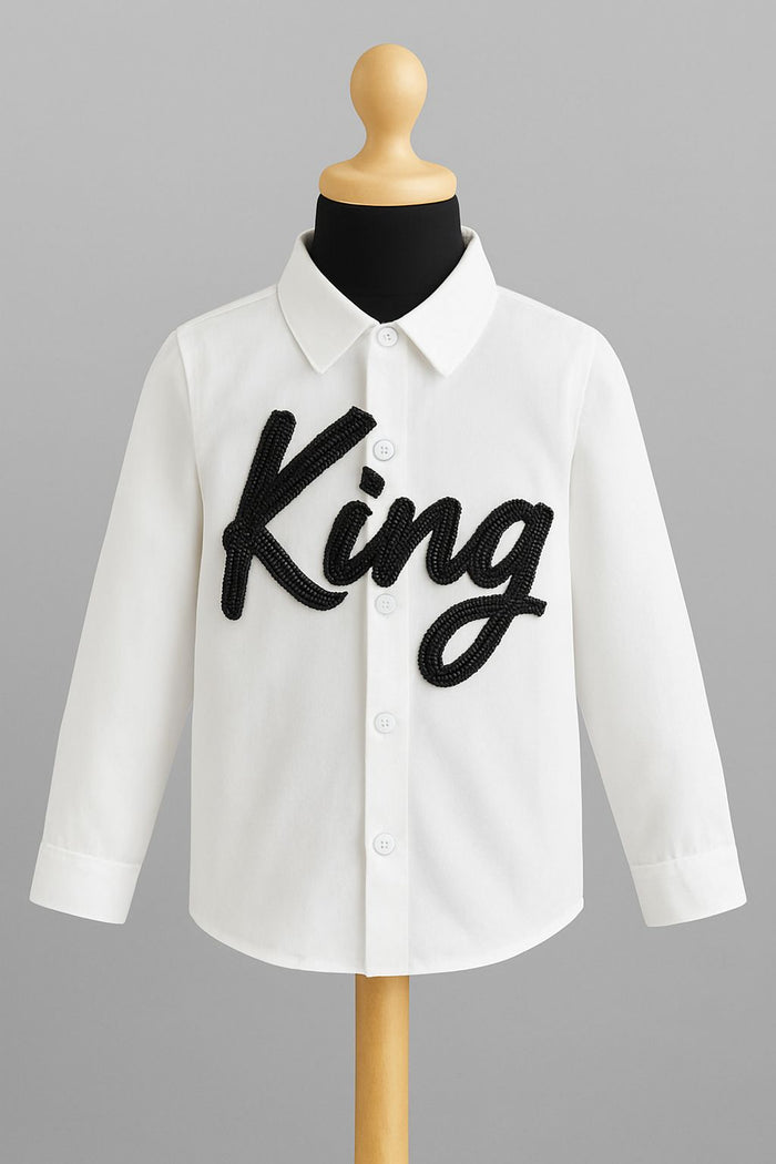 King Beaded Shirt (White)
