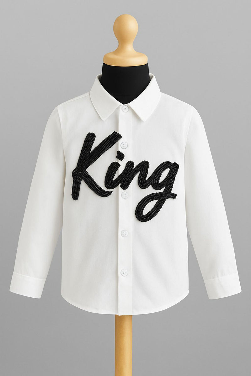 King Beaded Shirt (White)