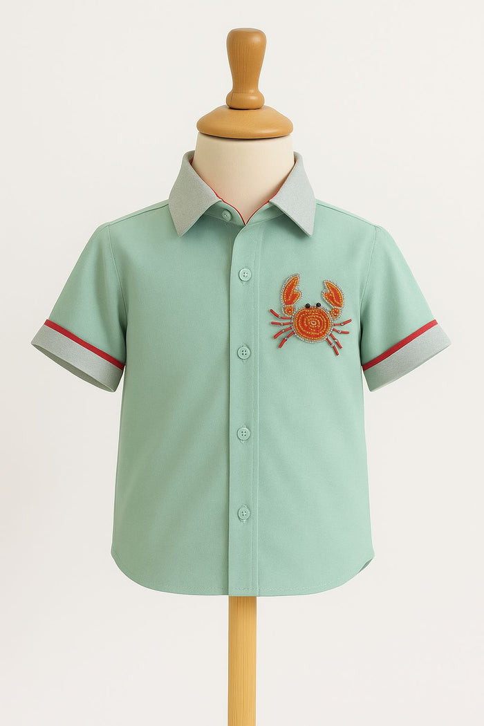 Crab  Embroidery shirt