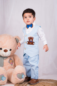 Cute Teddy Waistcoat Set