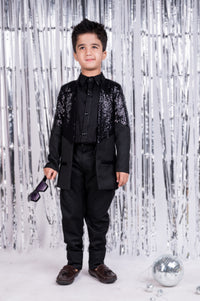 Spakle Forever Black Sequin Suit Set