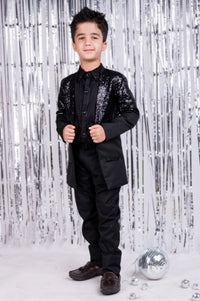 Spakle Forever Black Sequin Suit Set