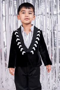 Elegant Noir Beaded  Suit Set