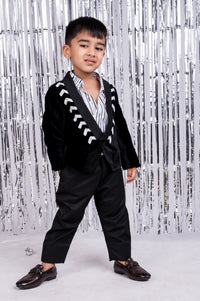 Elegant Noir Beaded  Suit Set