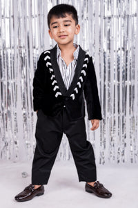 Elegant Noir Beaded  Suit Set