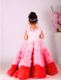 Royal Bow Feather Dress