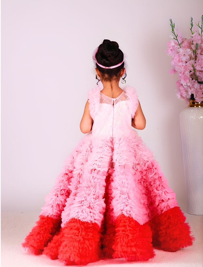 Royal Bow Feather Dress