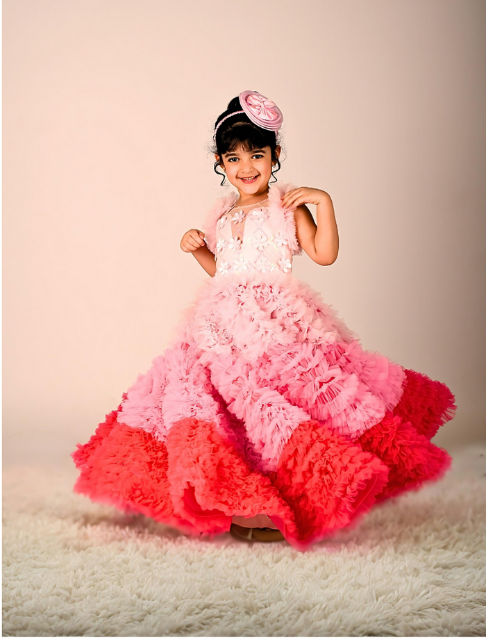 Royal Bow Feather Dress