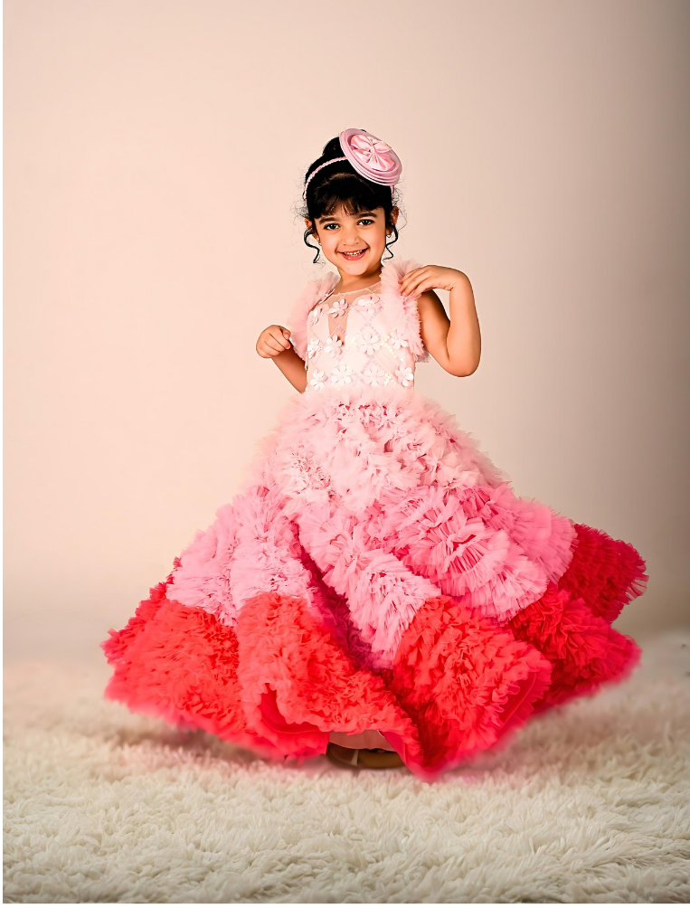 Royal Bow Feather Dress