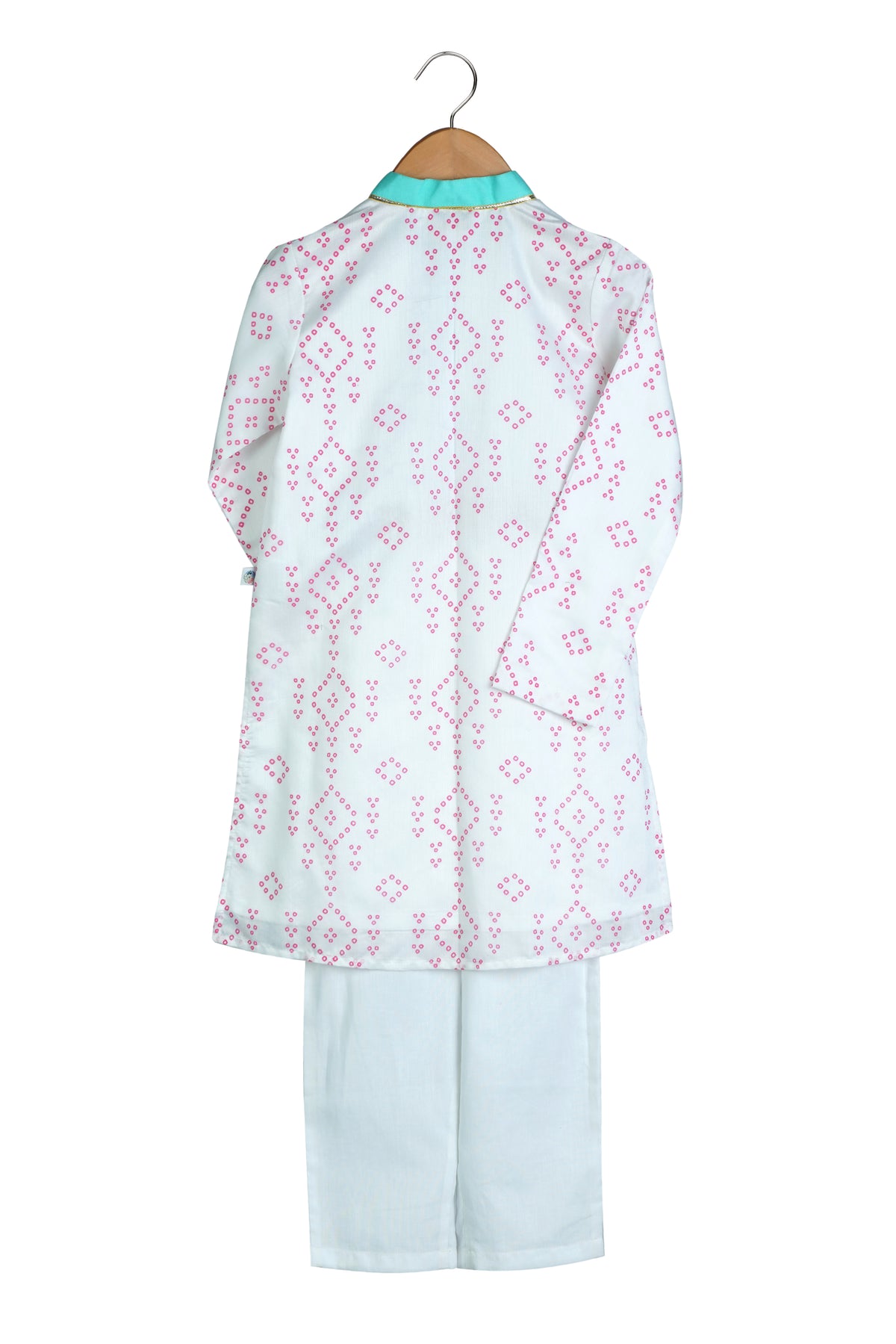 Embroidered Bandhej Kurta