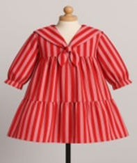 Red and White With Strips Aline Dress