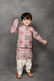 Abstract Geometrical Print Nehru Jacket with Kurta & Pathani Salwar Set