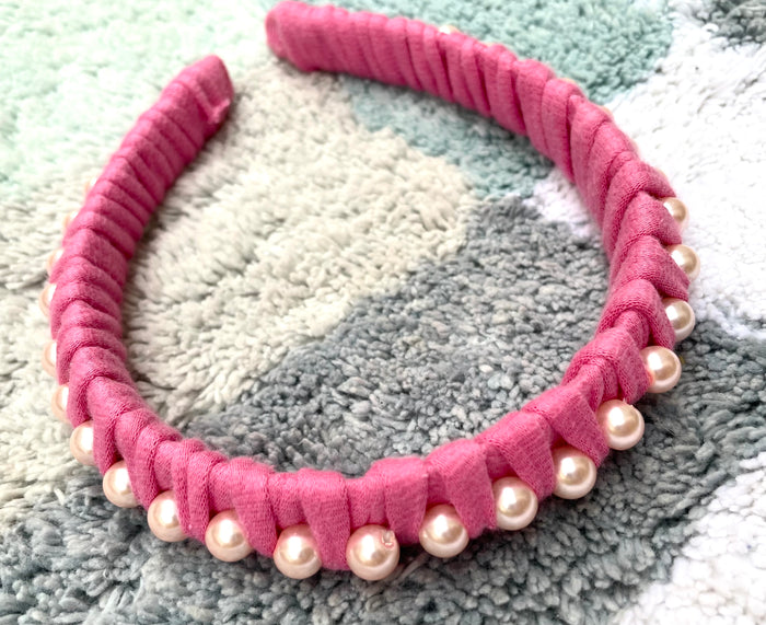 T Shirt Yarn Pearl Hairband