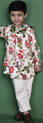 Gulmohar Print Nehru Jacket with matching Kurta & Pant Set